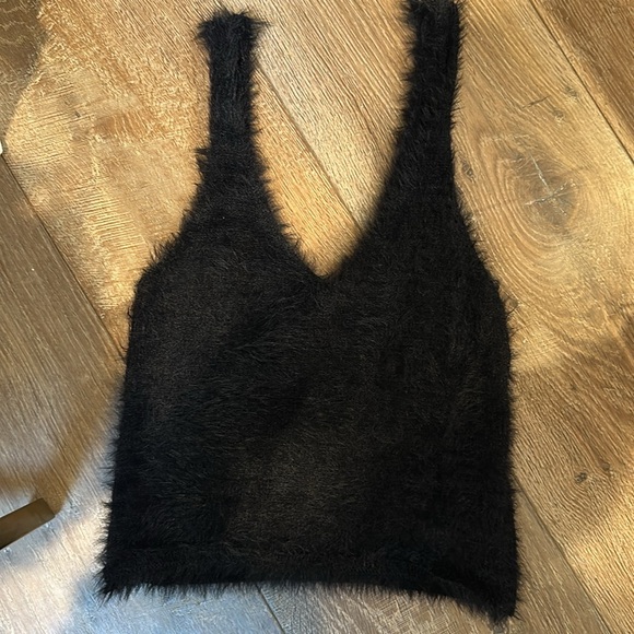 Re:named Fuzzy Black Tank Top - Picture 3 of 3